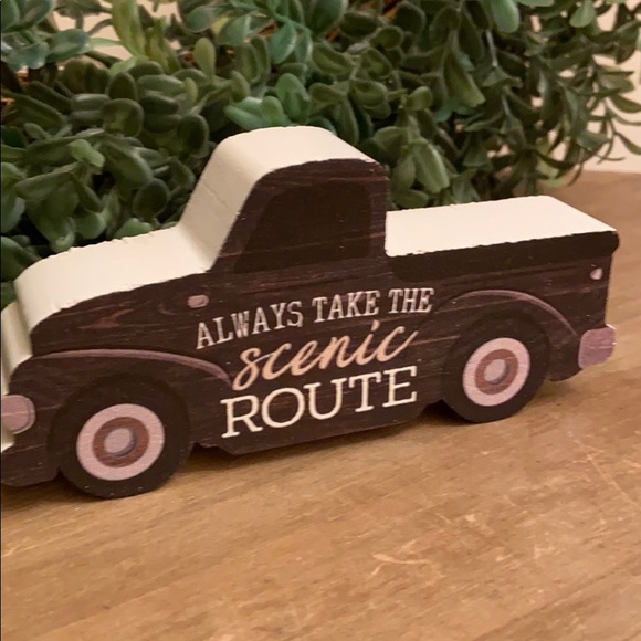 Last 1❗️Farmhouse Vintage Truck Scenic Route Sign - Picture 3 of 3
